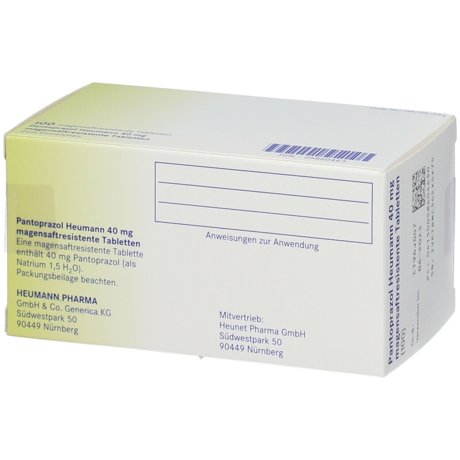 PANTOPRAZOL Heumann 40 mg magensaftres. Tabletten