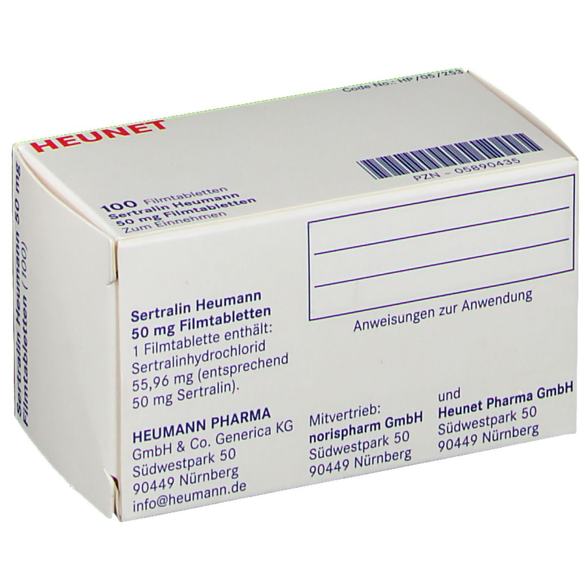 Sertralin Heumann 50 mg