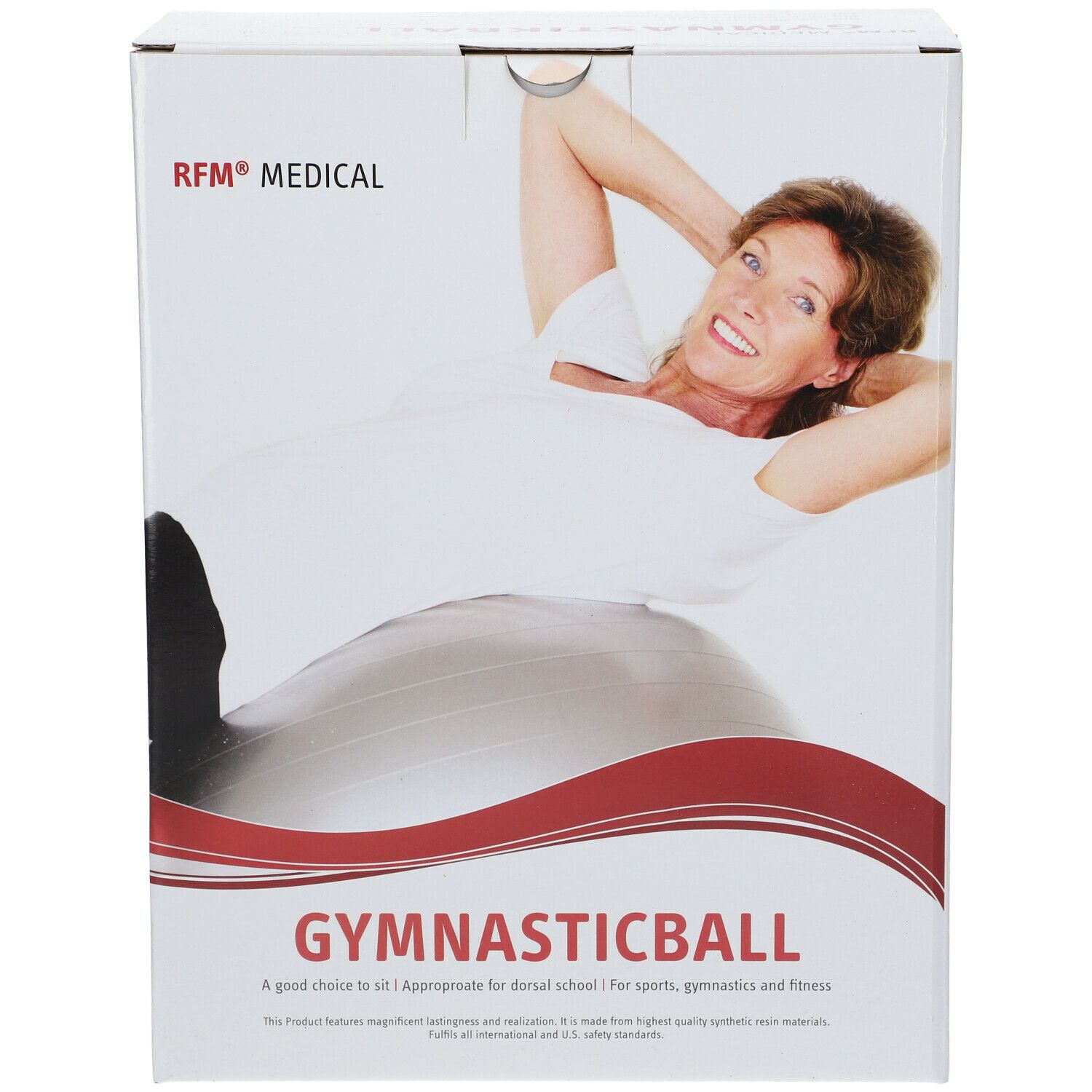 Rehaforum® Gymnastikball 65 cm silber metallic