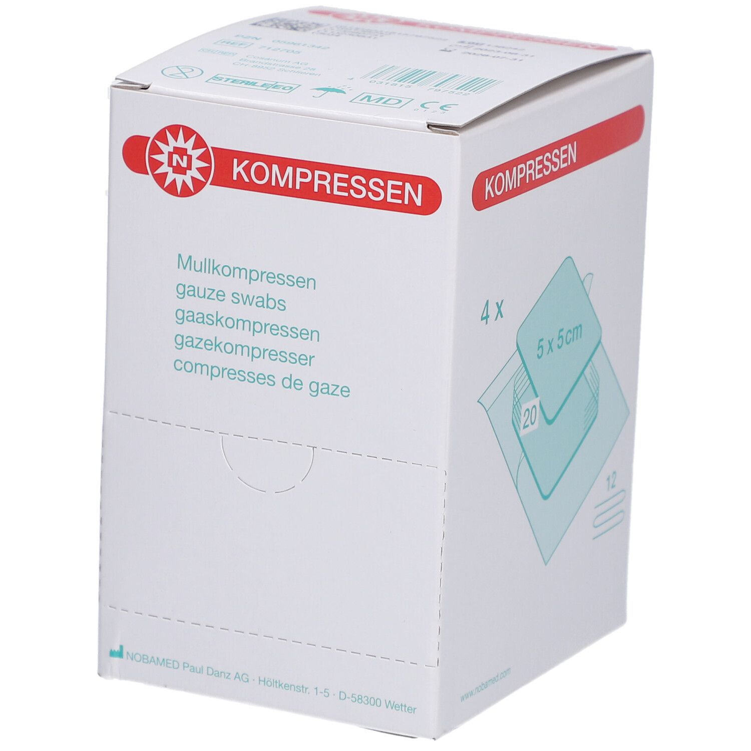 Kompressen Set 5x5 cm steril 12fach 4x20 St