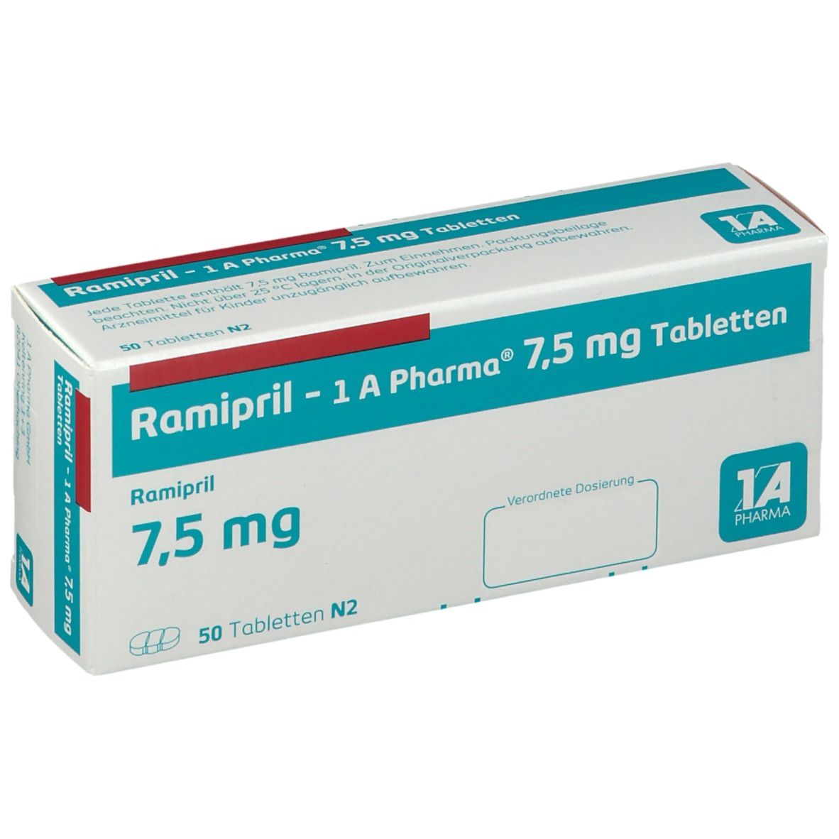 Ramipril - 1 A Pharma® 7,5 mg