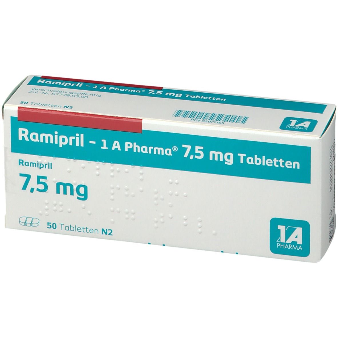 Ramipril - 1 A Pharma® 7,5 mg