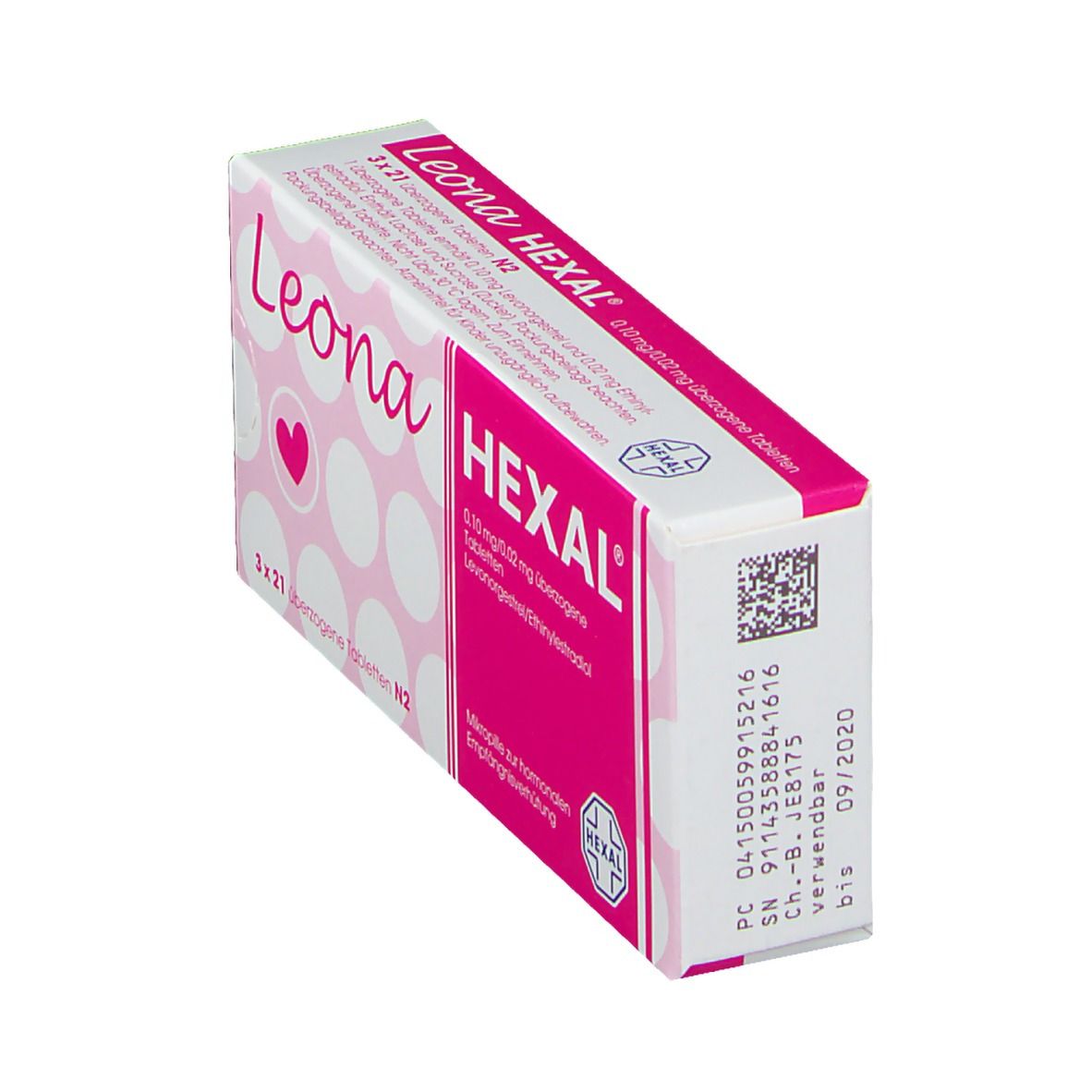 Leona Hexal 0,10 mg/0,02 mg überz.Tabl. 3x21 St Überzogene Tabletten