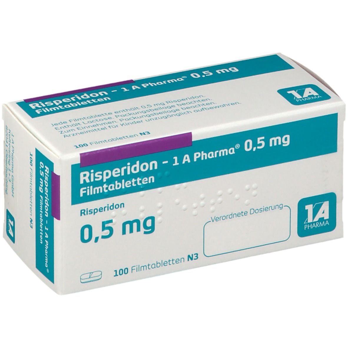 Risperidon 1 A Pharma® 0,5 mg 100 St mit dem ERezept kaufen SHOP APOTHEKE