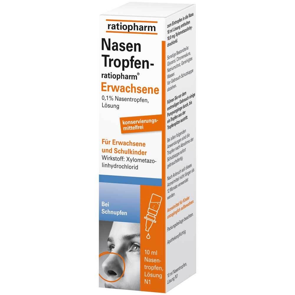 NasenTropfen-ratiopharm® Erwachsene konservierungsmittelfrei 10 ml Nasentropfen