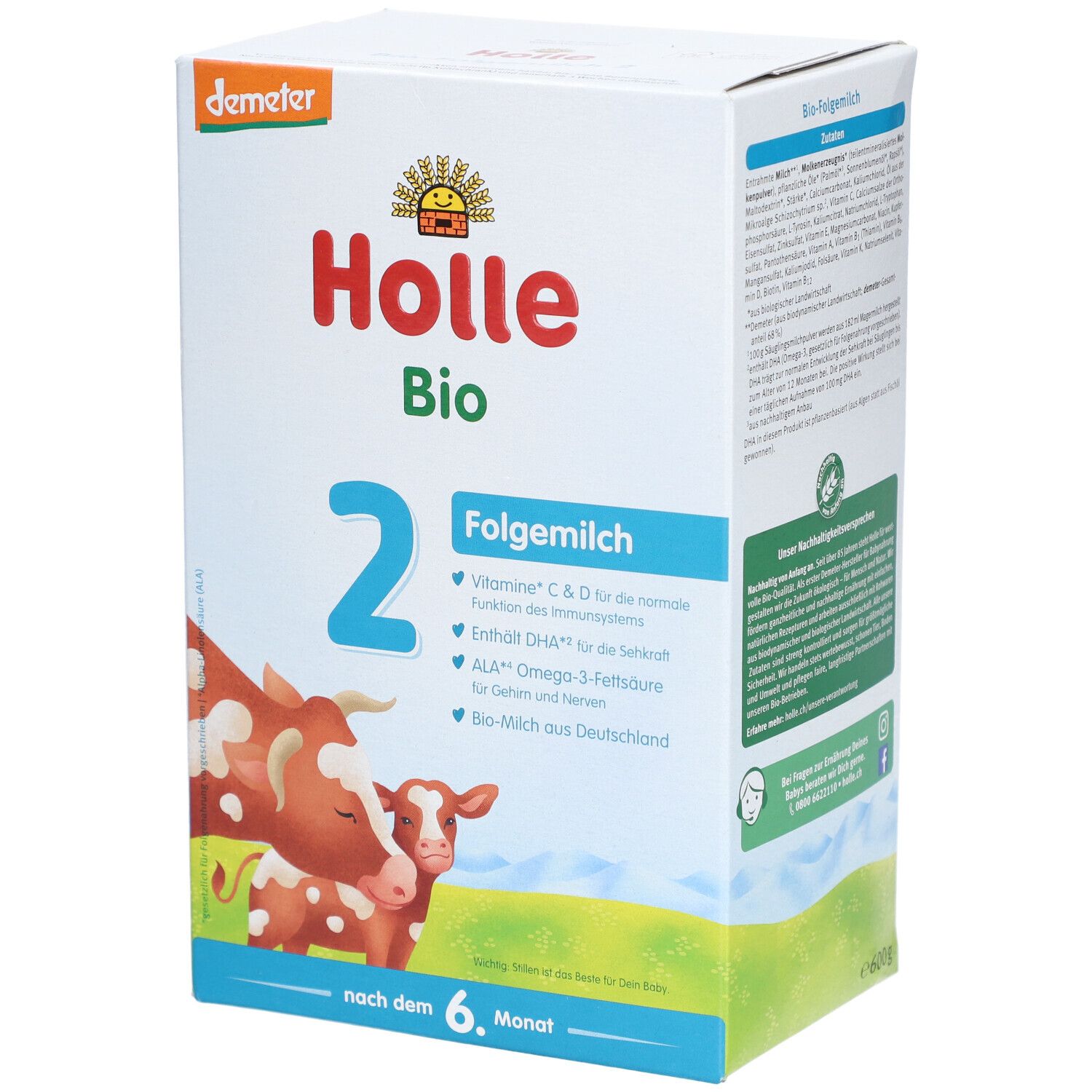 Bio-Folgemilch 2 600 g Pulver