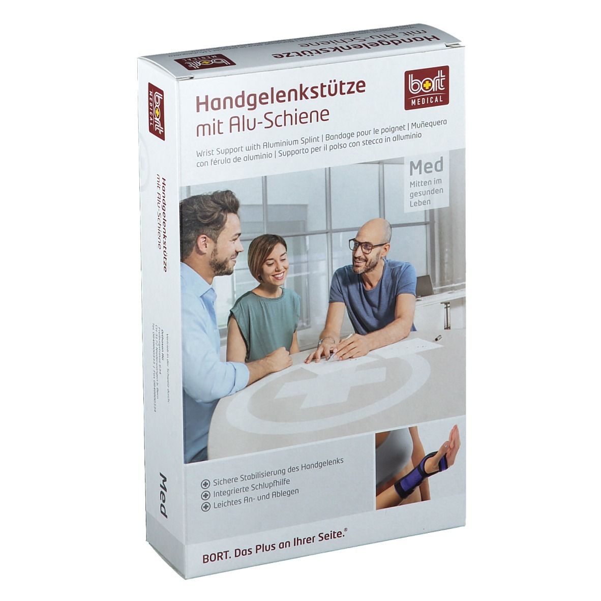 Handgelenkstütze mit Alu-Schiene links Gr. M schwarz 1 St Bandage(s)