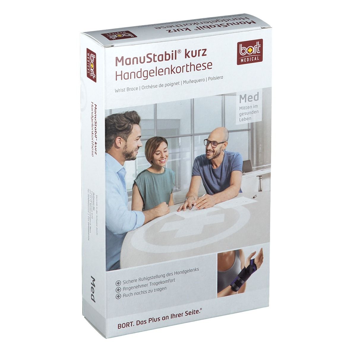 ManuStabil® kurz rechts Gr. S schwarz 1 St Bandage(s)