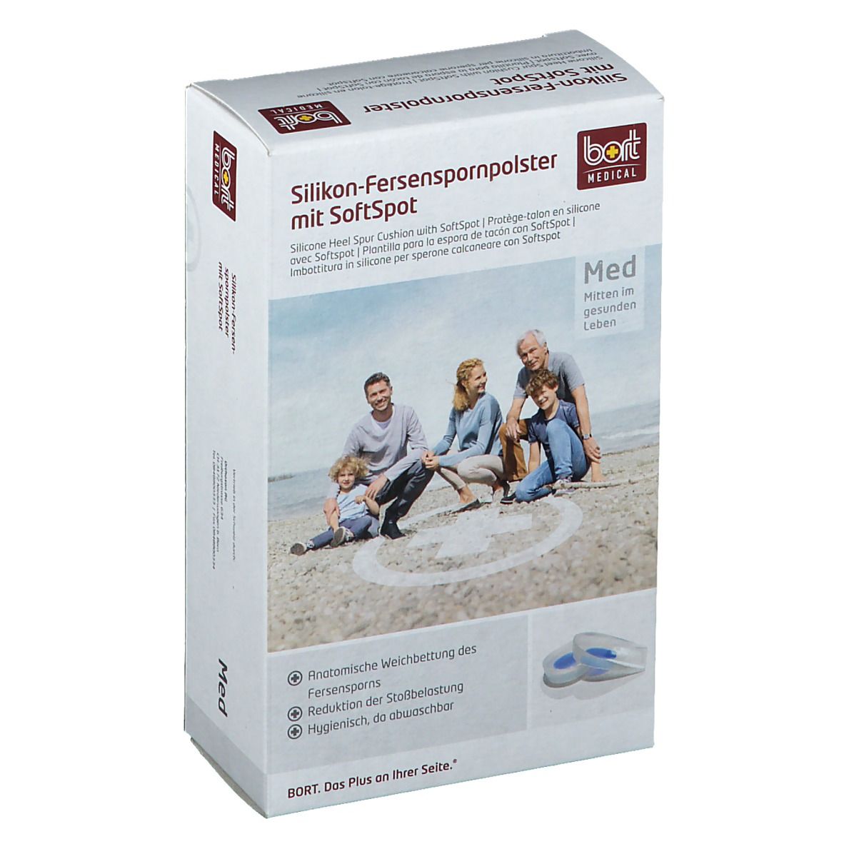 Silikon-Fersenspornpolster mit SoftSpot Gr. M 2 St Einlagen
