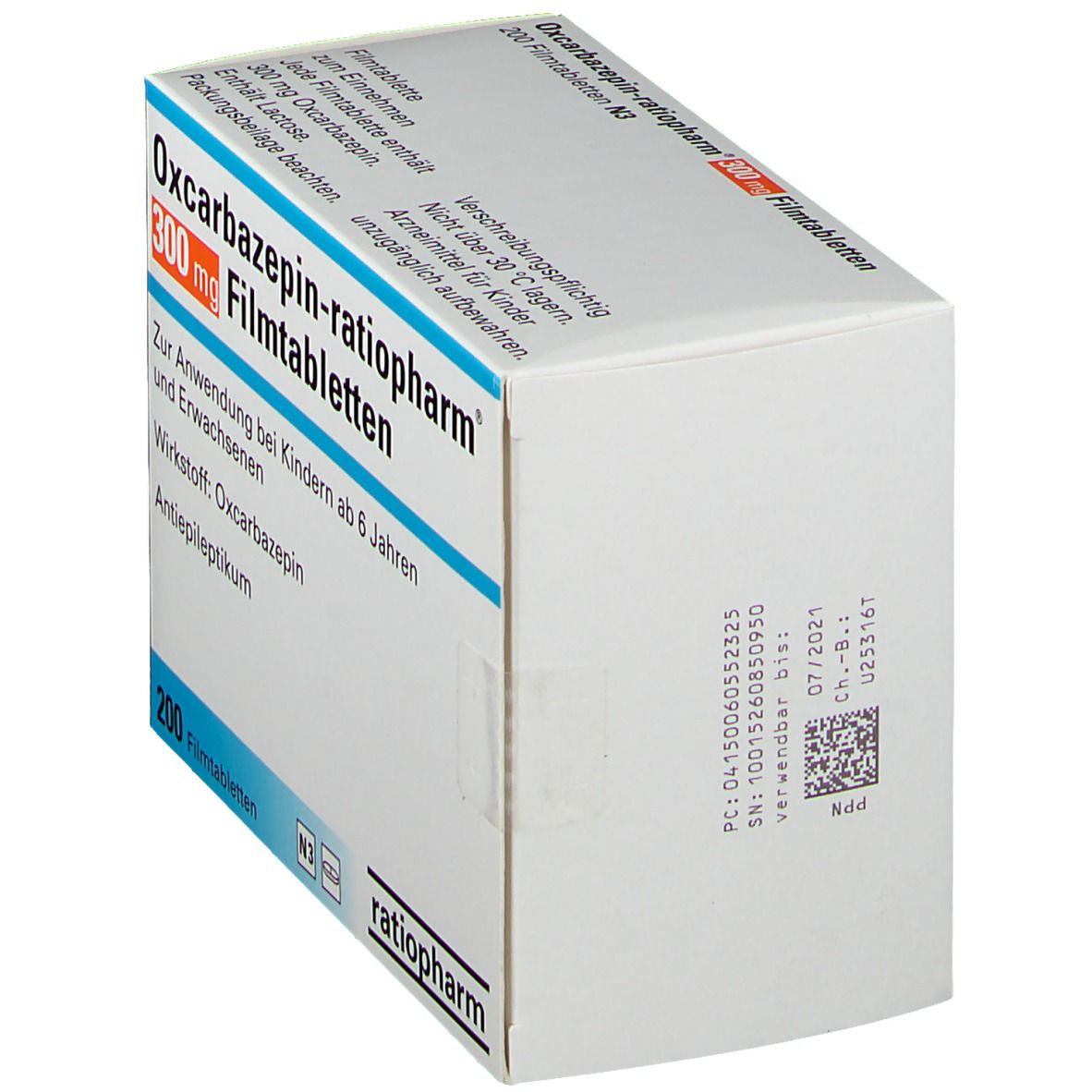 OXCARBAZEPIN-ratiopharm 300 mg Filmtabletten 200 St