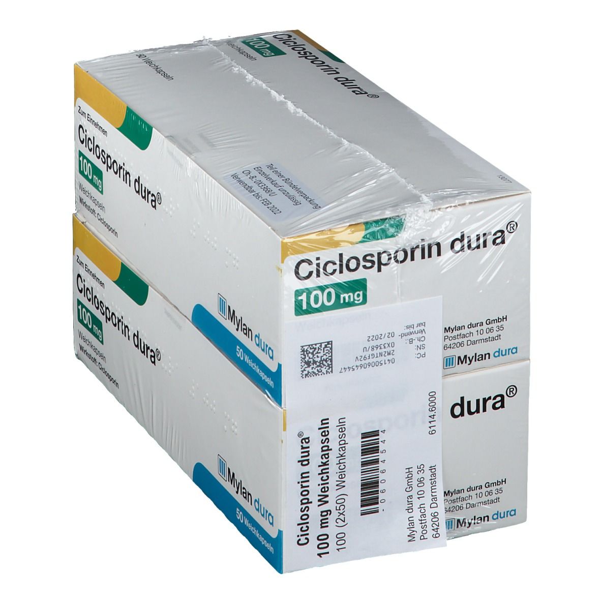 Ciclosporin dura 100 mg Weichkapseln St