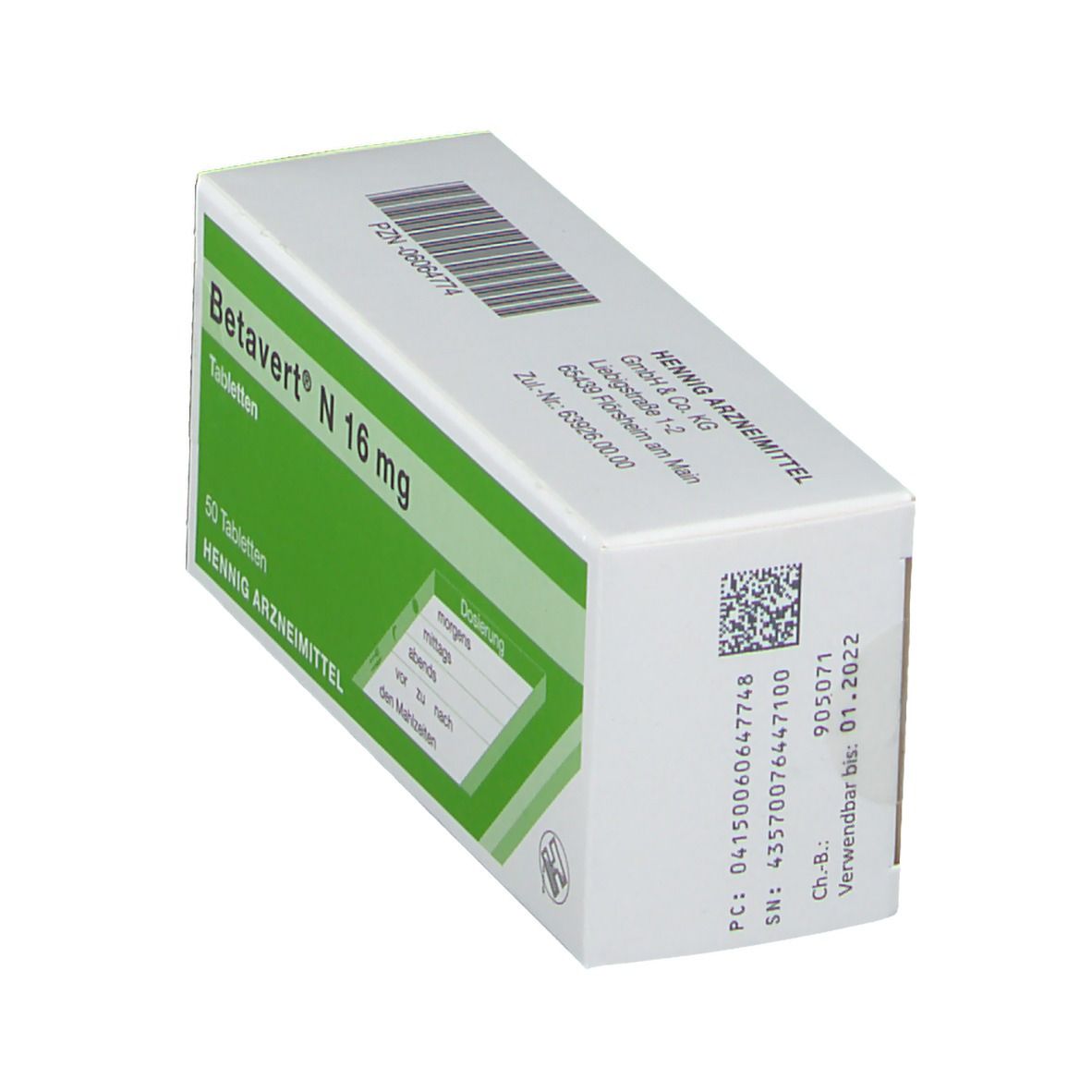 Betavert N 16 mg Tabletten 50 St