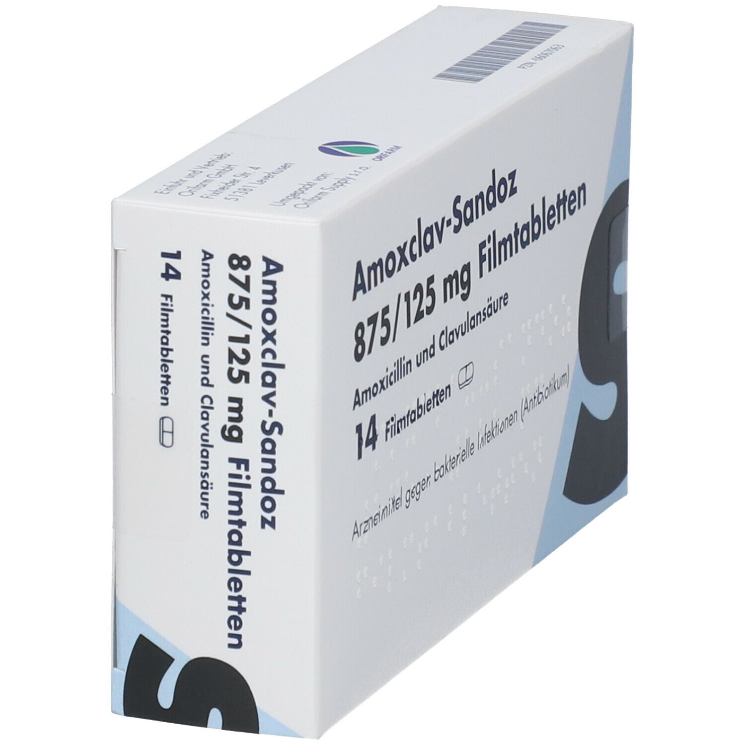 AMOXCLAV-Sandoz 875/125 mg Filmtabletten 14 St