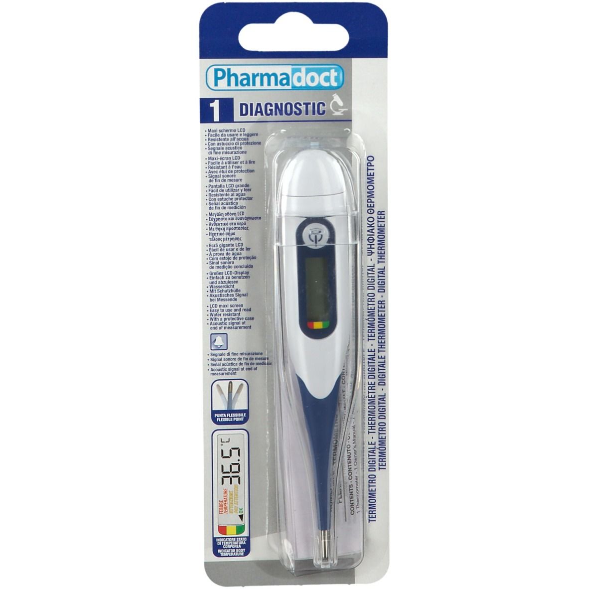 Fieberthermometer digital mit flexibler Spitze