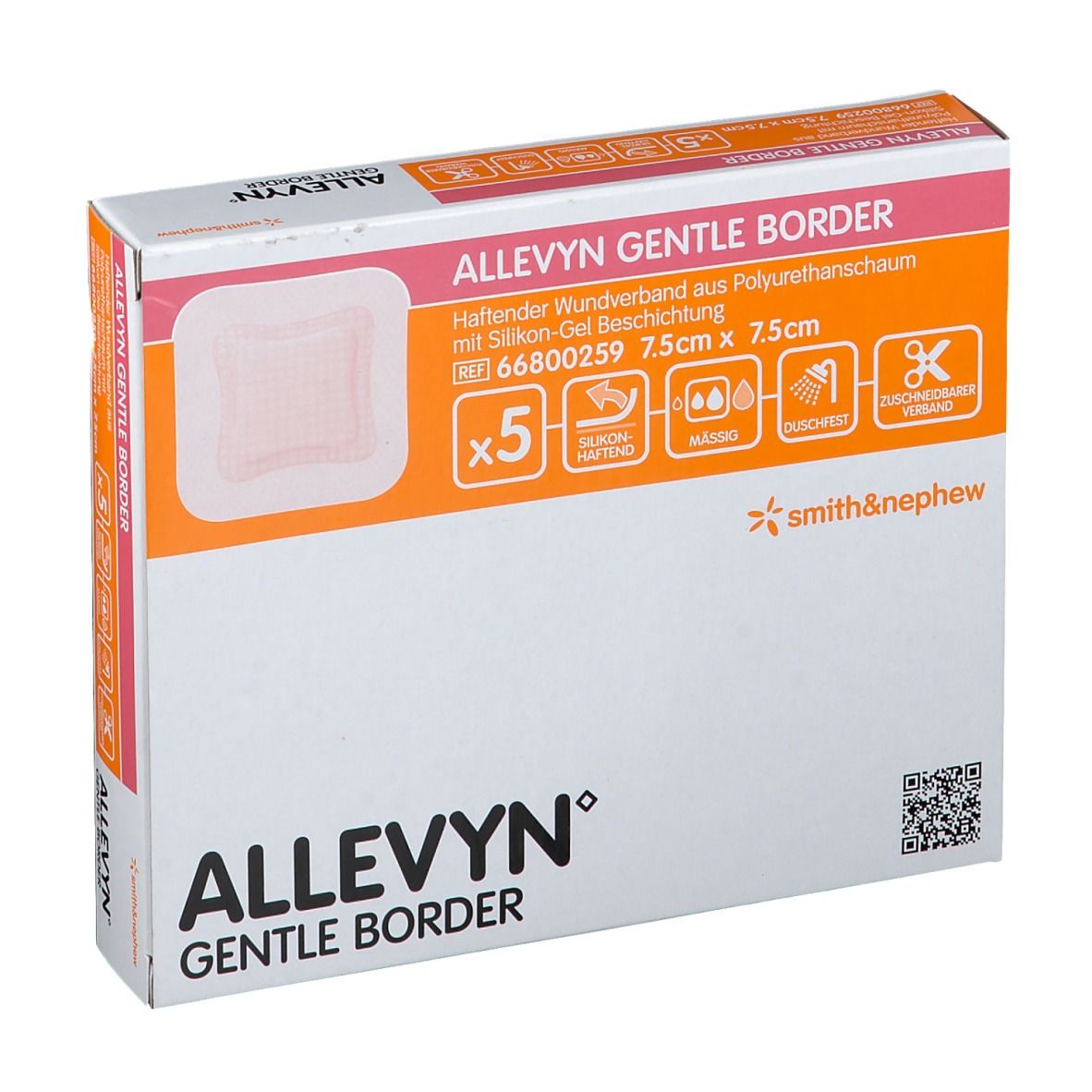ALLEVYN® Gentle Border 7,5 x 7,5 cm