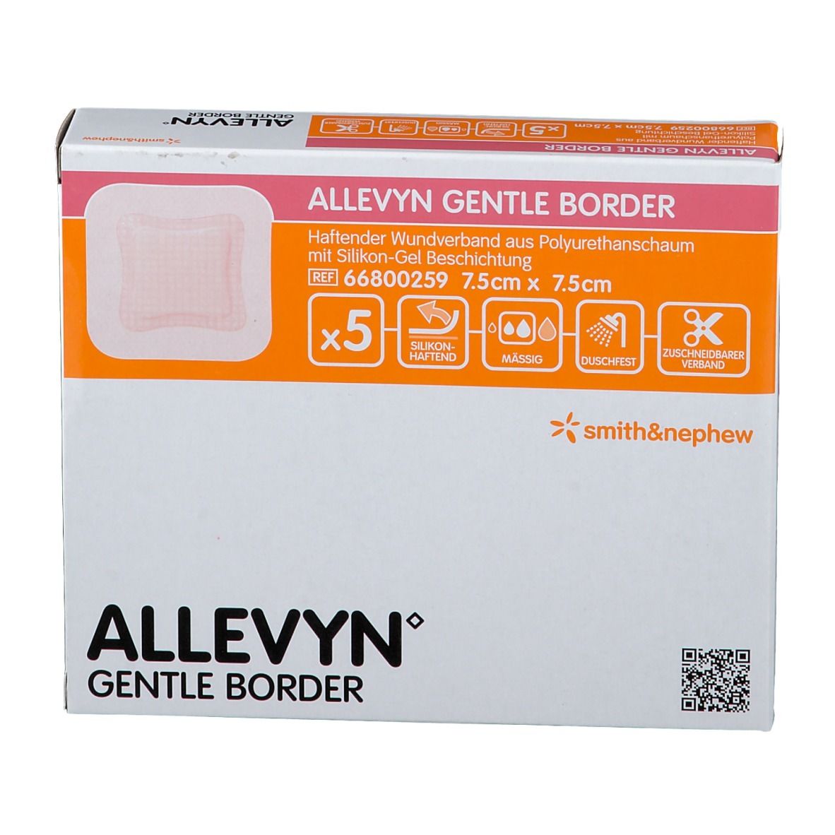 ALLEVYN® Gentle Border 7,5 x 7,5 cm