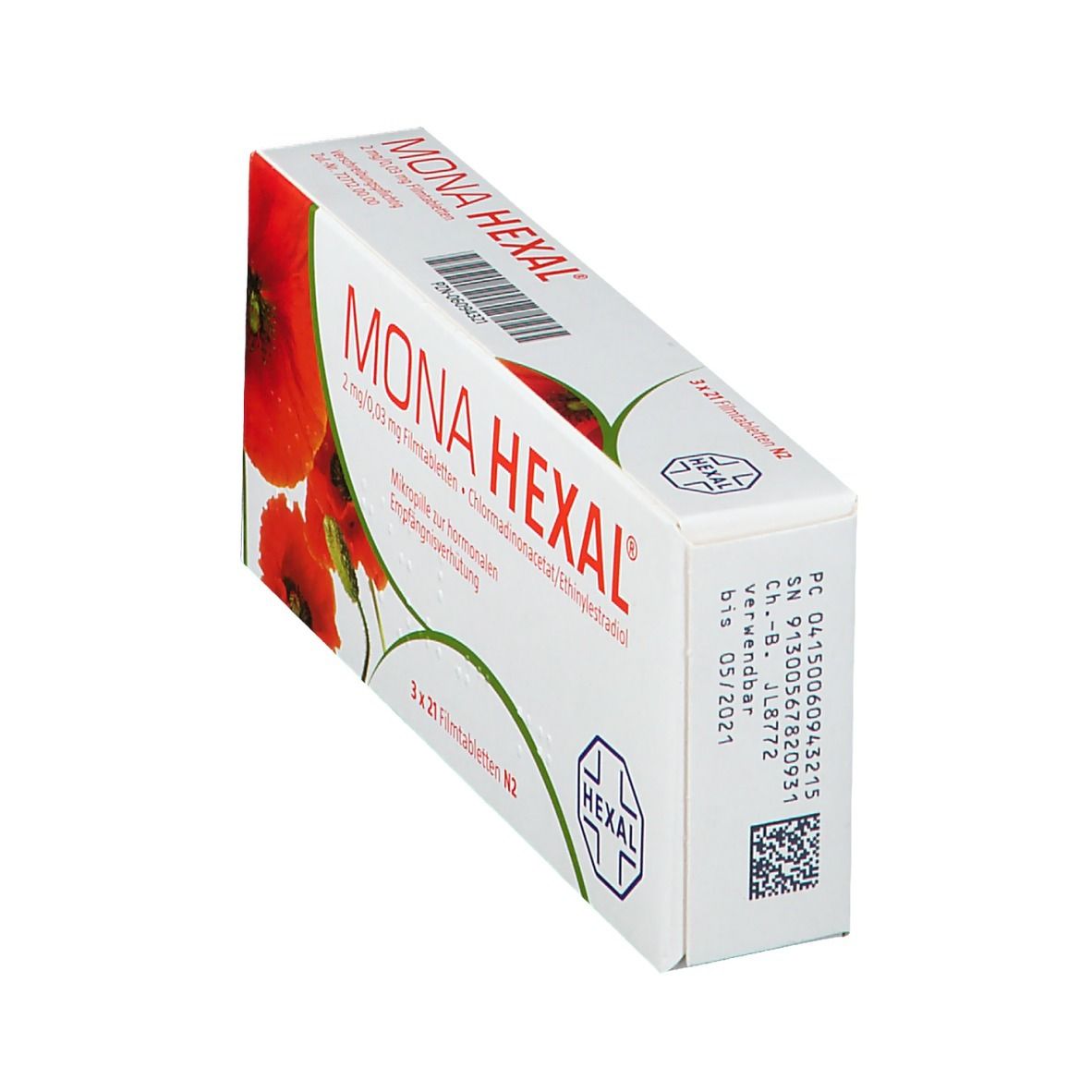 Mona Hexal 2 mg/0,03 mg Filmtabletten 3x21 St