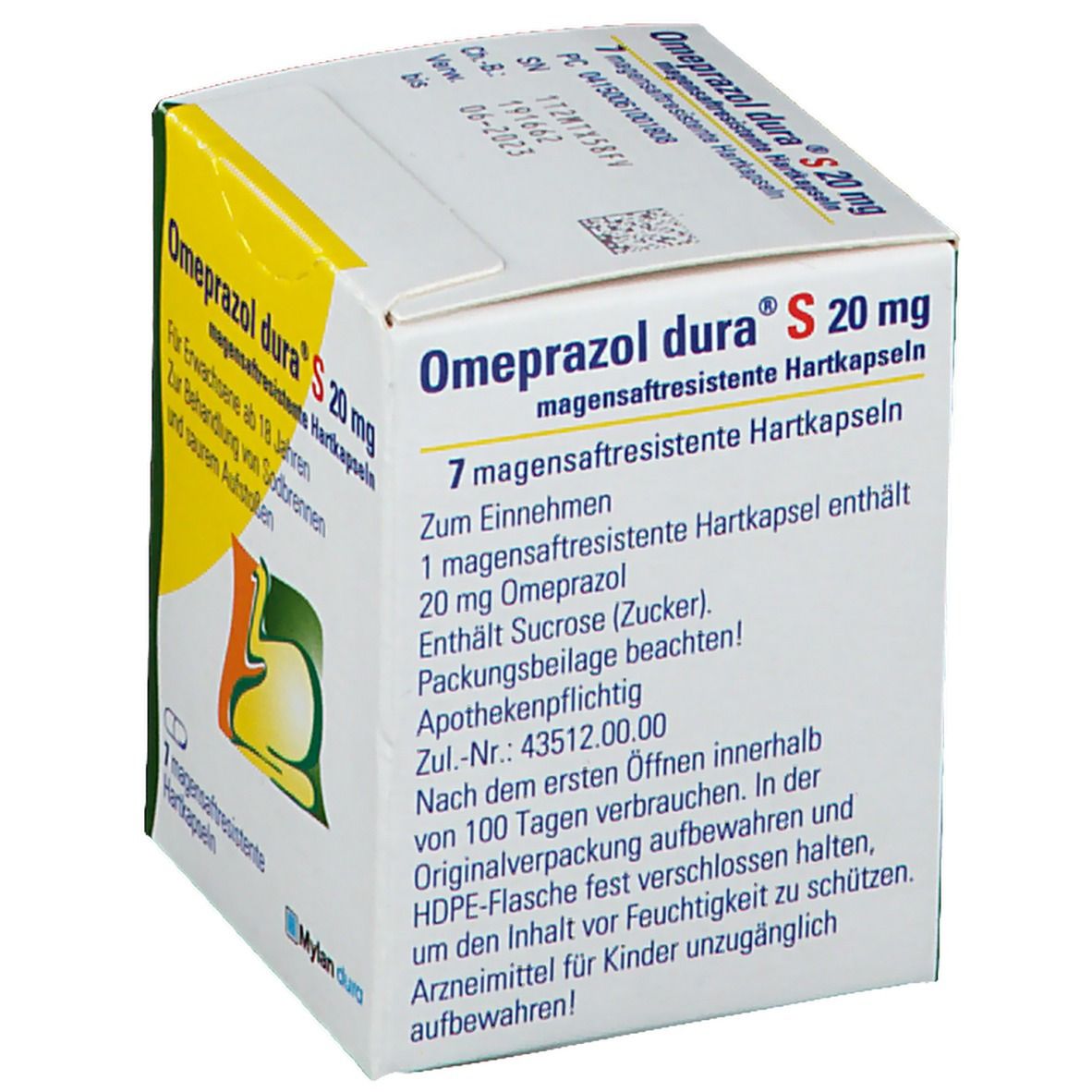 Omeprazol dura® S 20 mg Kapseln 7 St - Shop Apotheke
