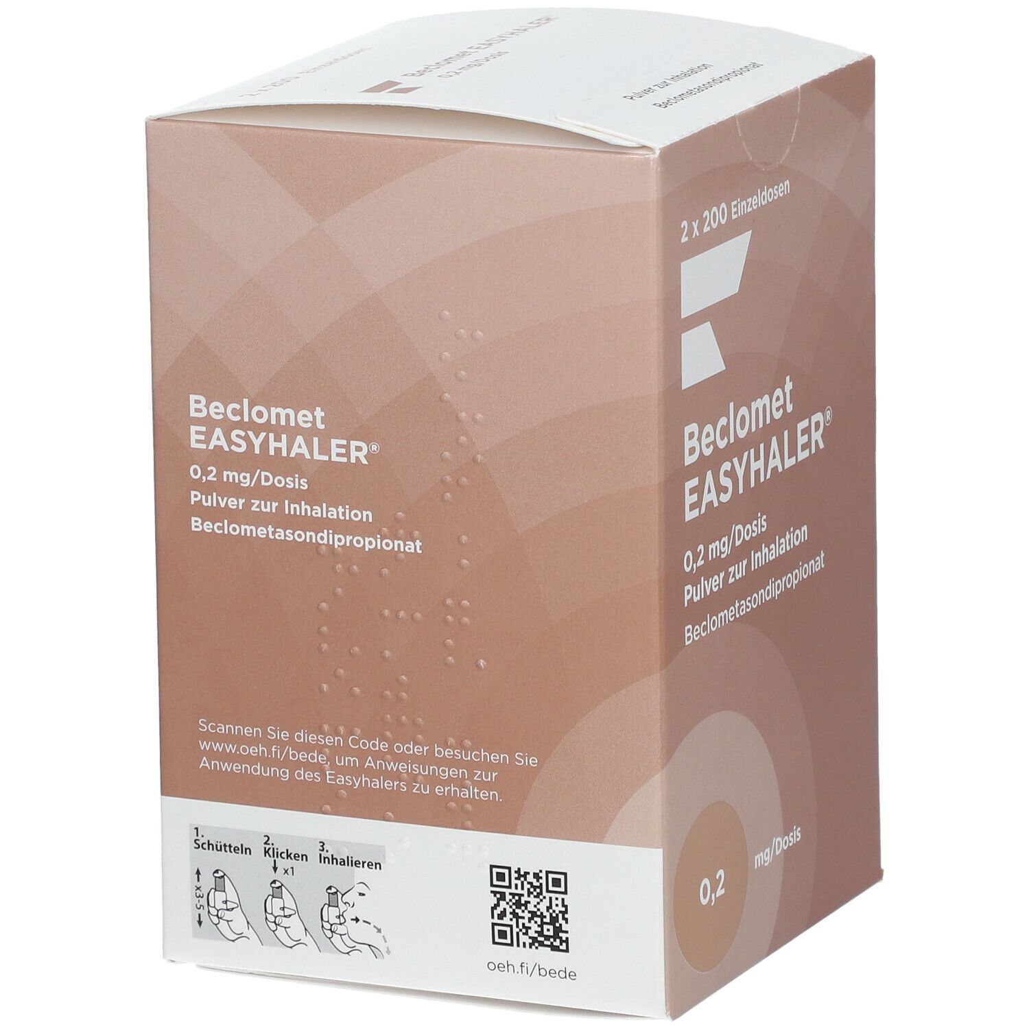 Beclomet Easyhaler 0,2 mg/Dosis 2x200 ED Inh.-Plv. 2 St Inhalationspulver