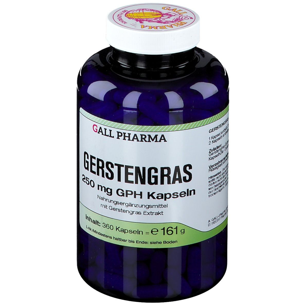 GALL PHARMA Gerstengras 250 mg GPH Kapseln