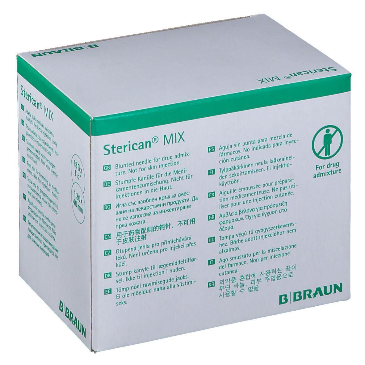 Sterican® Kanülen stumpf 18G / 1,2 x 40 mm