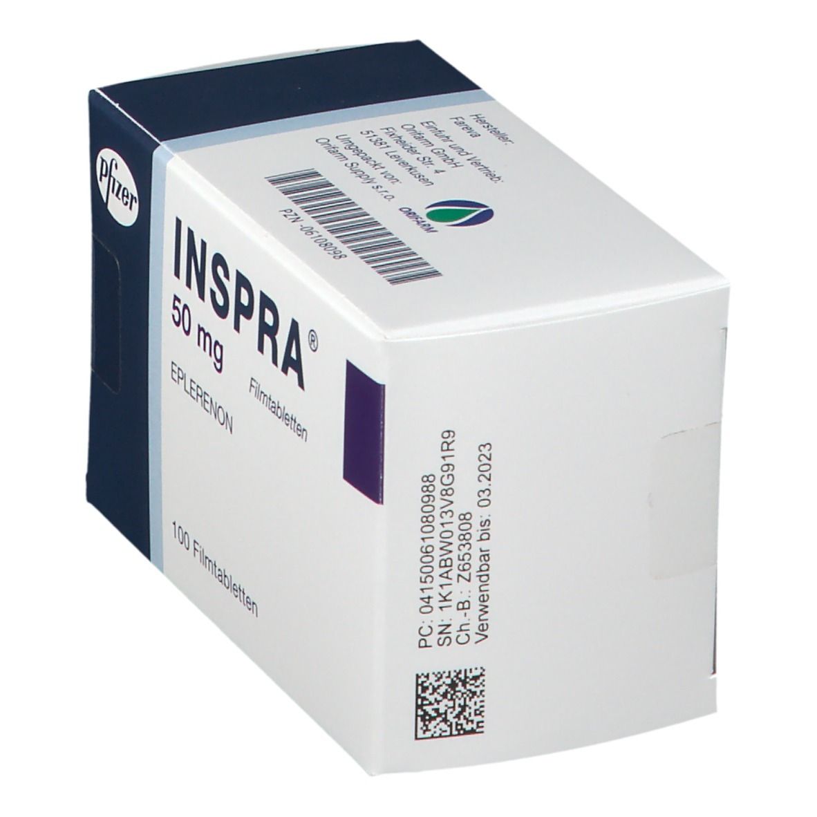 Inspra 50 mg Filmtabletten 100 St