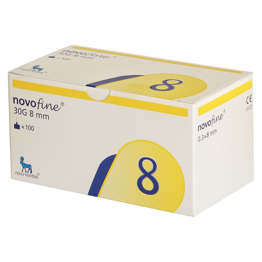 Novofine Nadeln 0,30x8 mm 100 St Kanüle