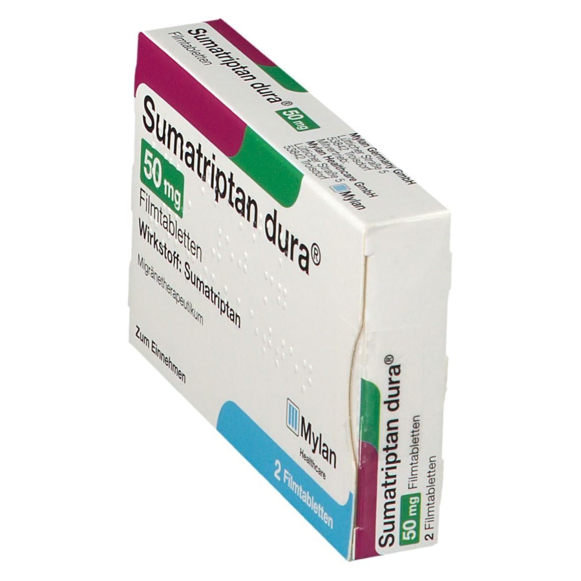 Sumatriptan dura 50 mg Filmtabletten 2 St