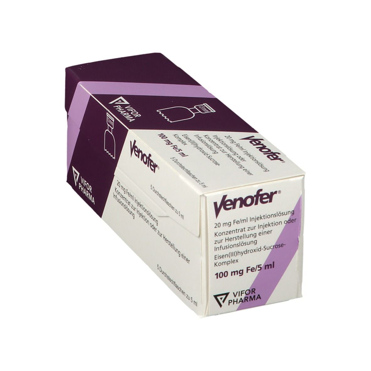 Venofer 20 mg Fe/ml Injektionslösung Dsfl. 5x5 ml