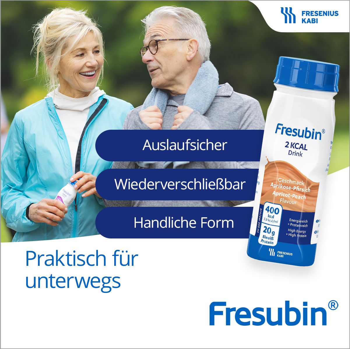 Fresubin 2 kcal Trinknahrung Neutral | Aufbaukost & Nahrung mit Vitamin D für mehr Energie