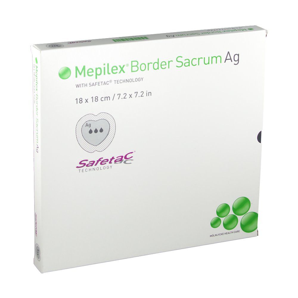 MEPILEX Border Sacrum Ag Schaumverb.18x18 cm
