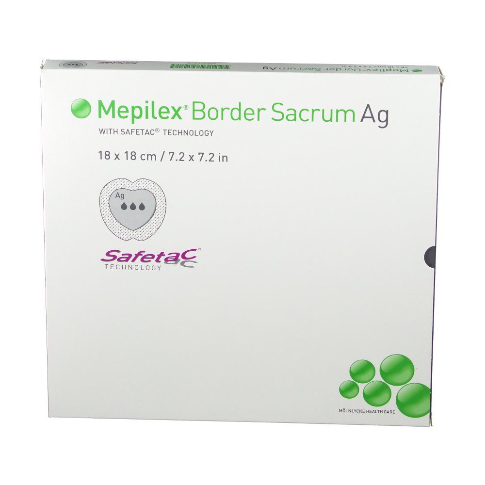MEPILEX Border Sacrum Ag Schaumverb.18x18 cm