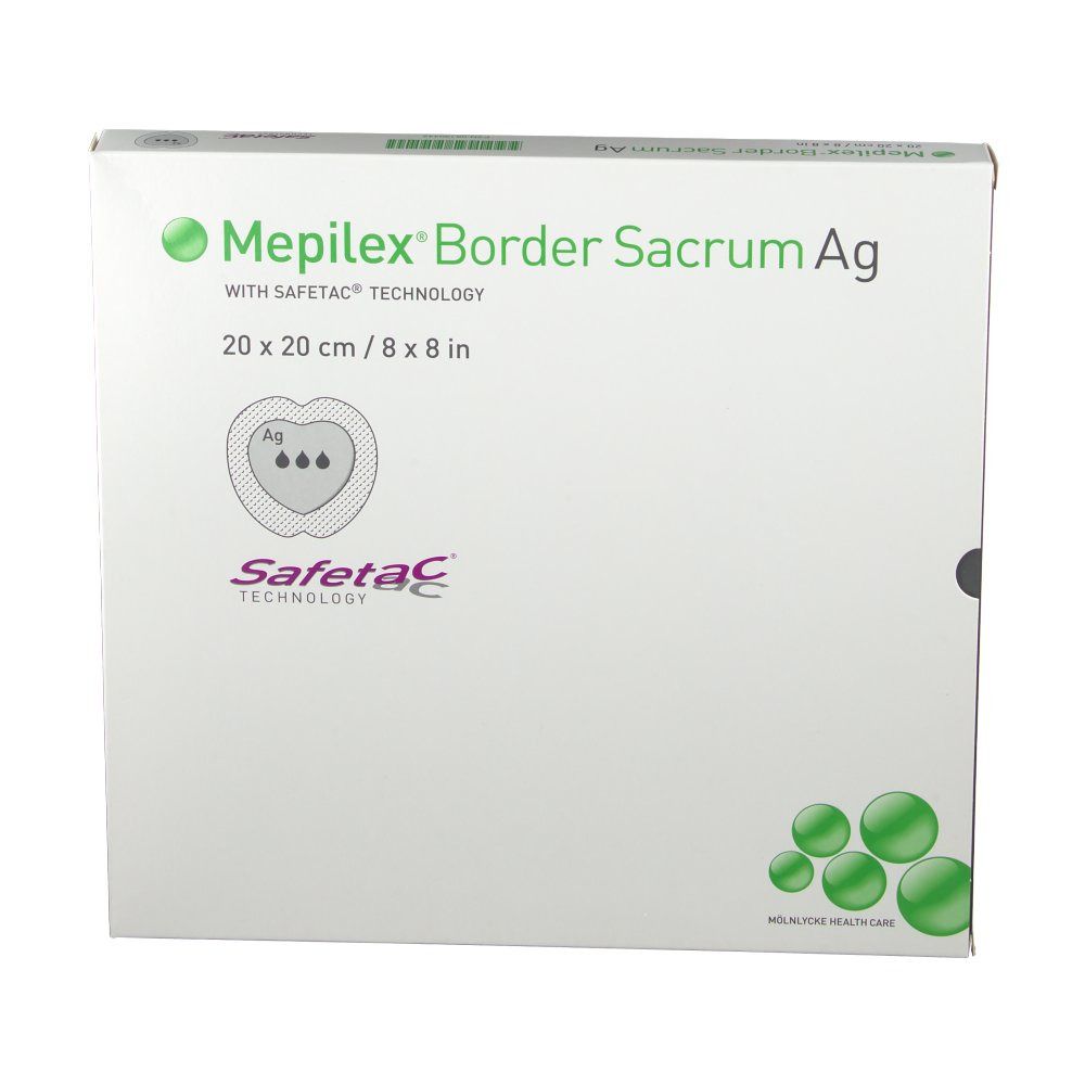 Mepilex® Border Sacrum Ag Schaumverband 20x20 cm