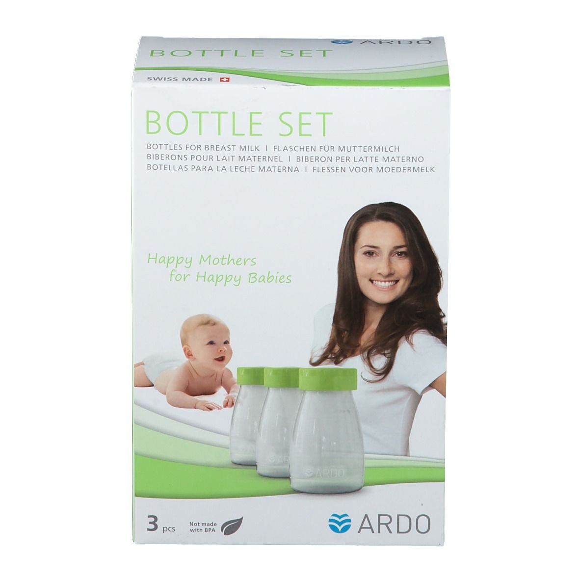 Ardo Bottle Set Flaschen für Muttermilch