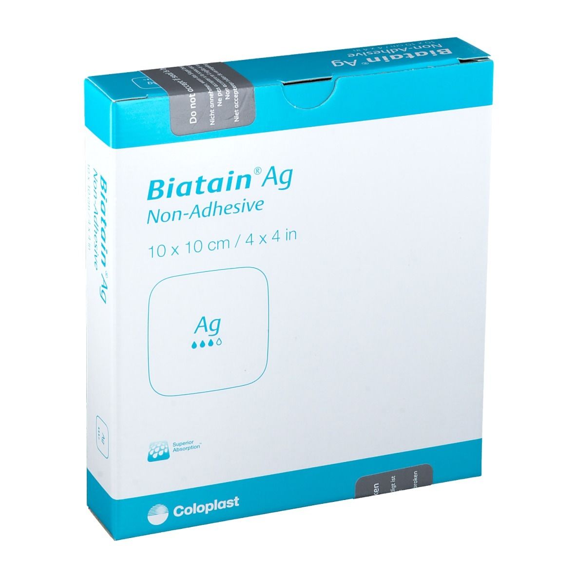 BIATAIN® Ag Schaumverband mit Silber nicht-haftend 10x10cm