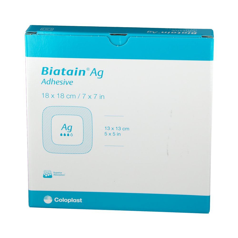 BIATAIN® Ag Schaumverband mit Silber selbst-haftend 18x18cm