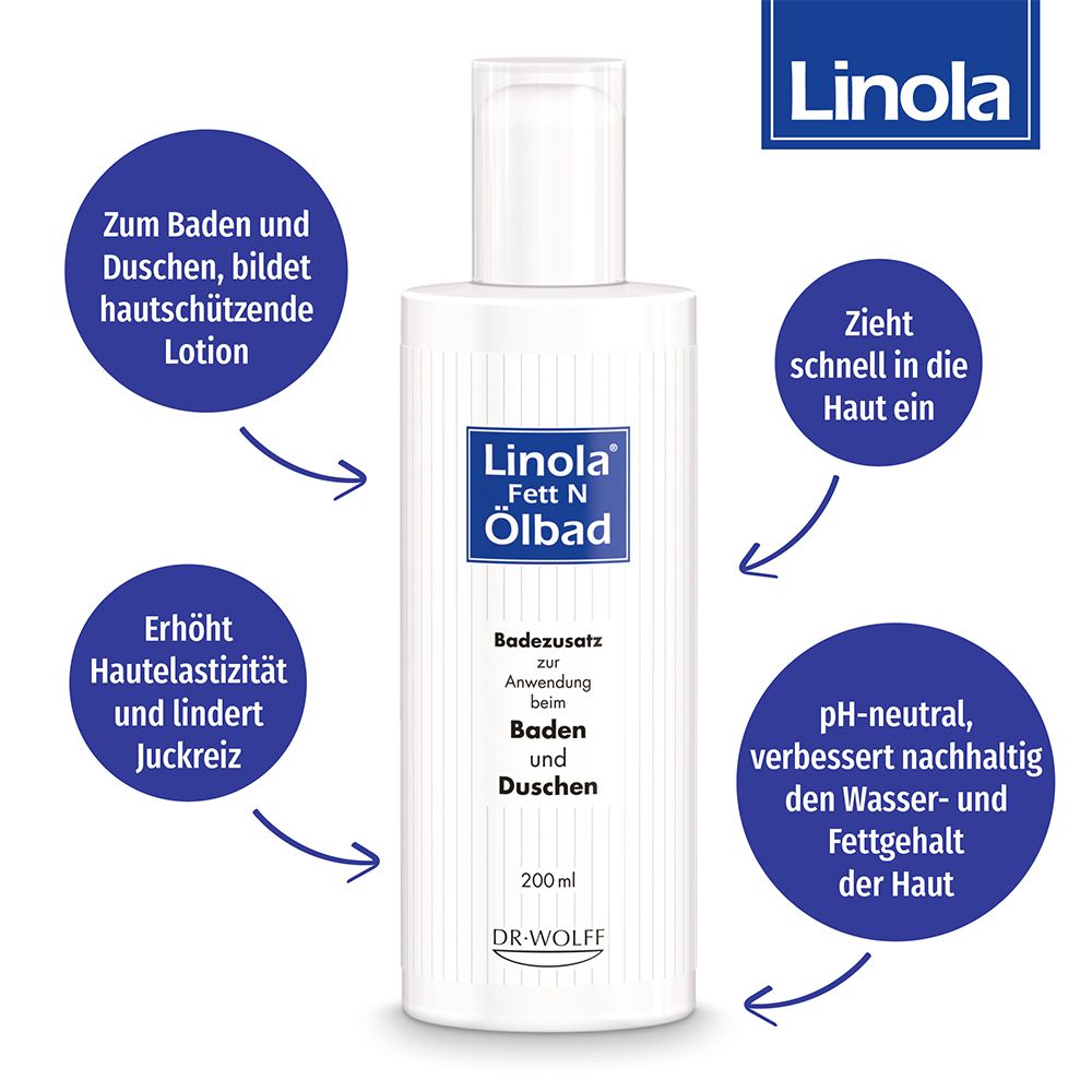 Linola Fett N Ölbad - Badezusatz für sehr trockene oder schuppende Haut