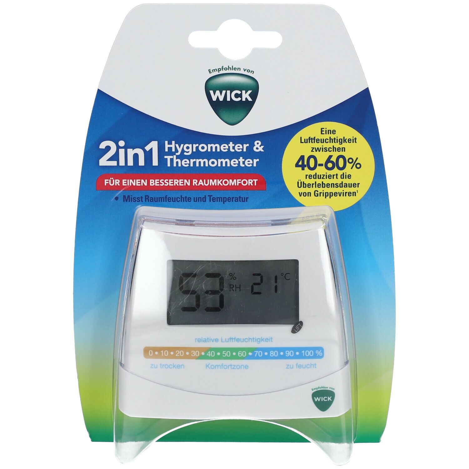 WICK 2-in-1 Hygrometer & Thermometer