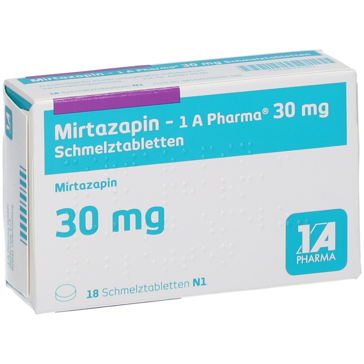 Mirtazapin - 1 A Pharma® 30 mg Schmelztabletten