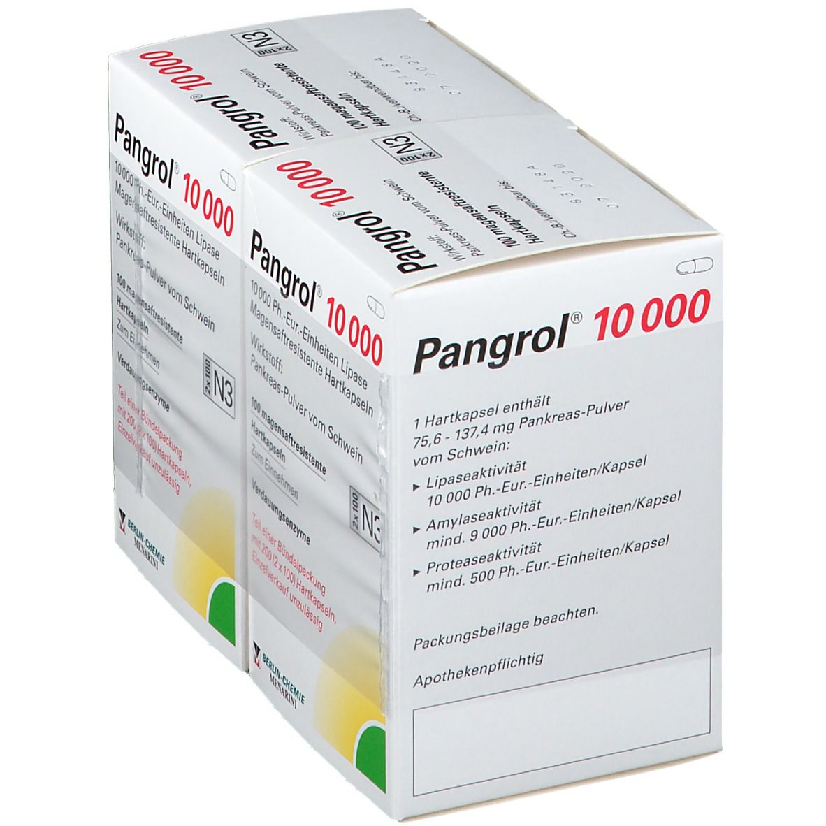 Pangrol 10000 Hartkapseln mit magensaftresistent überzogene Pell.