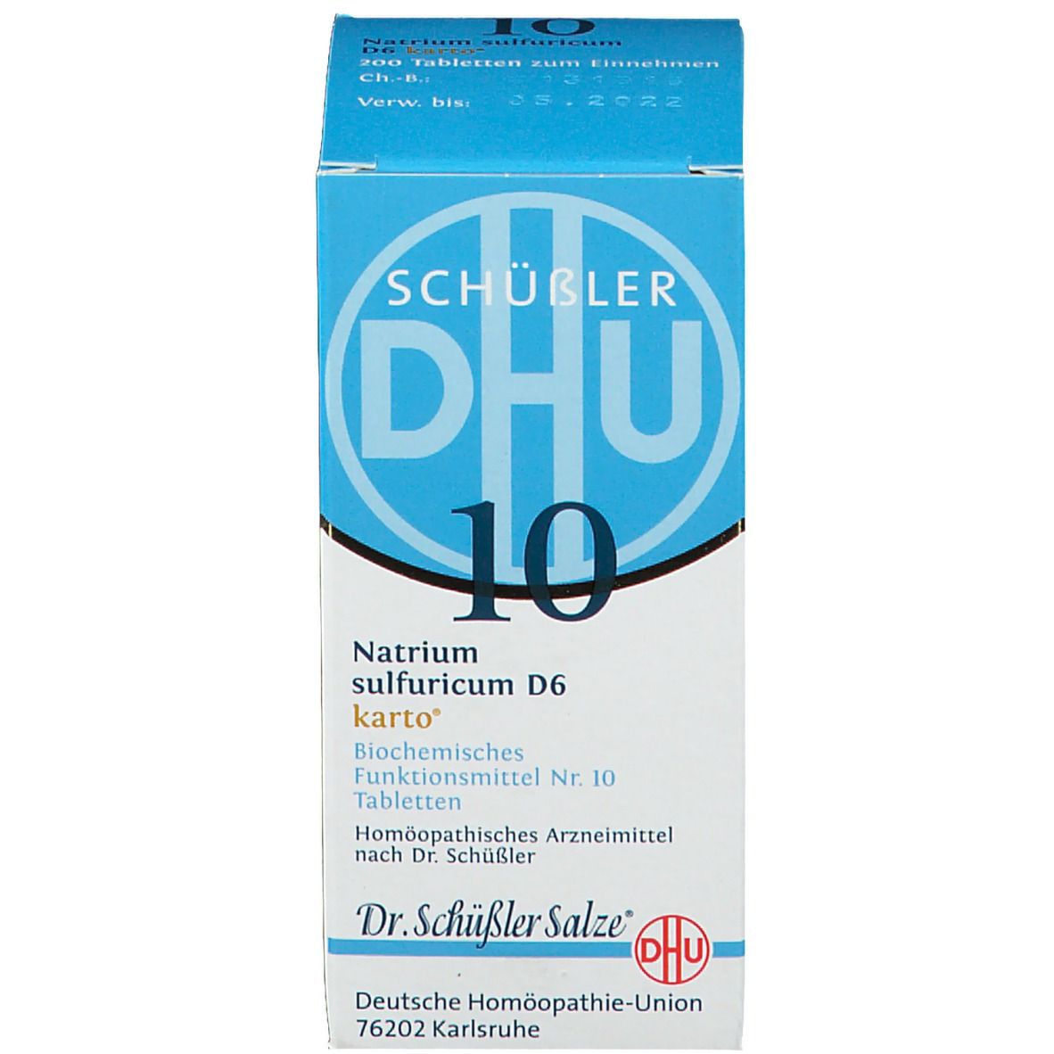 DHU Biochemie 10 Natrium sulfuricum D6 karto