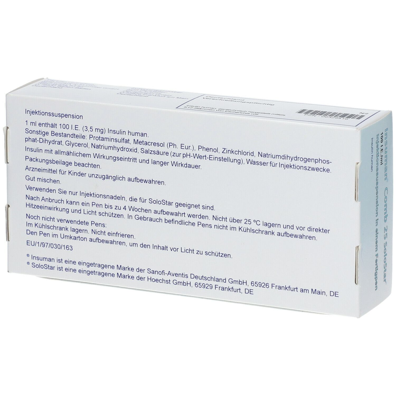 Insuman Comb 25 100 I.E./ml SoloStar