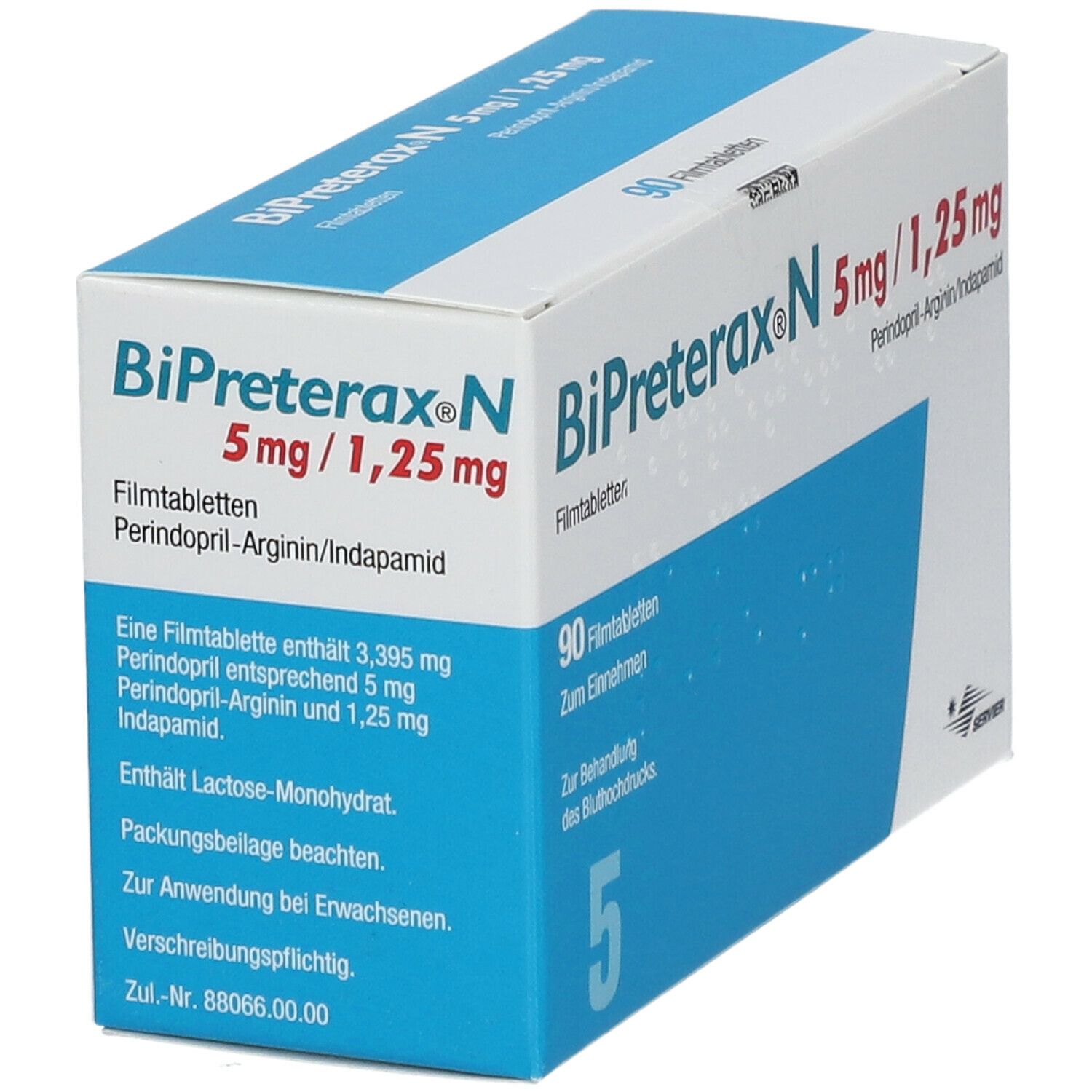 Bipreterax N 5 mg/1,25 mg Filmtabletten 90 St