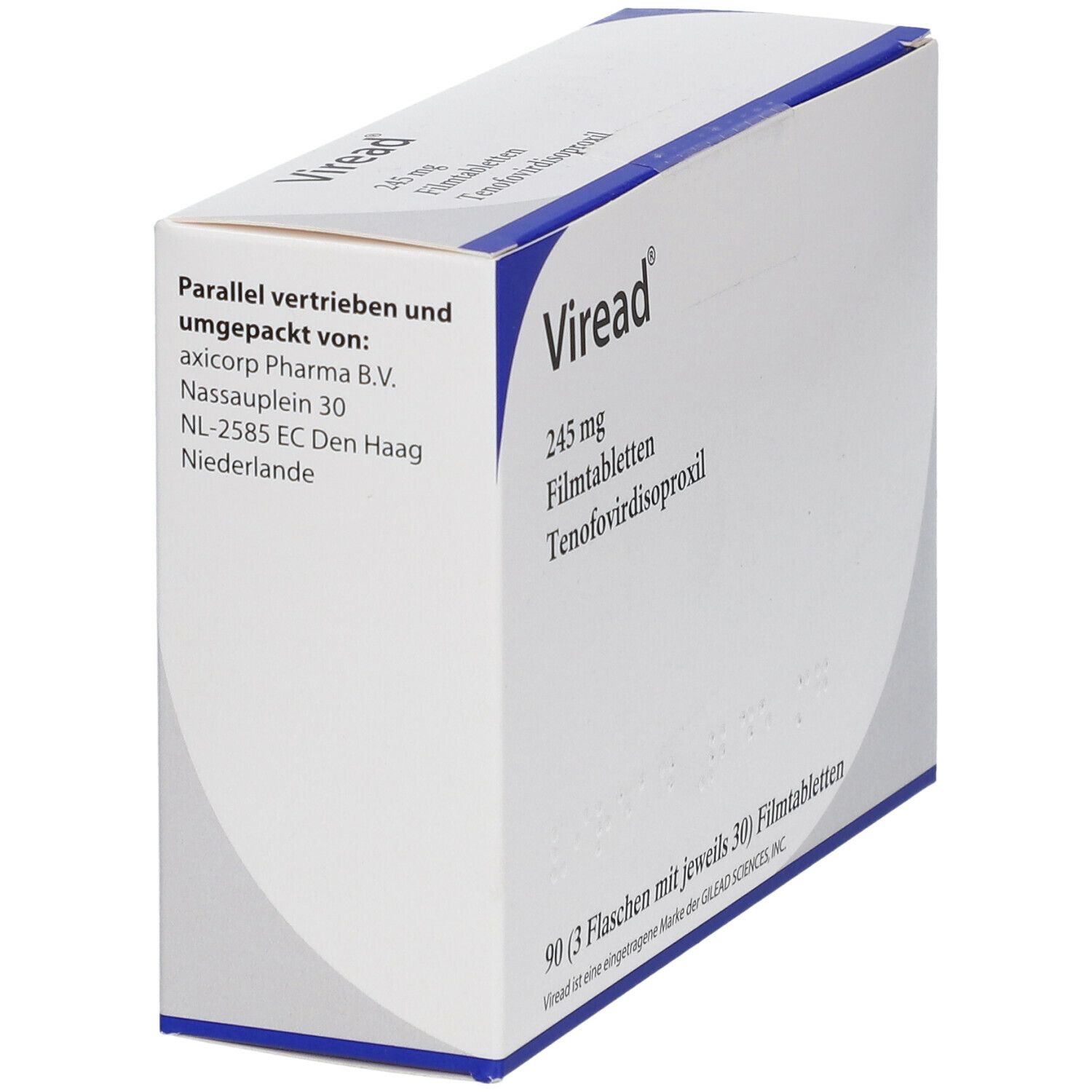 Viread 245 mg Filmtabletten 3x30 St