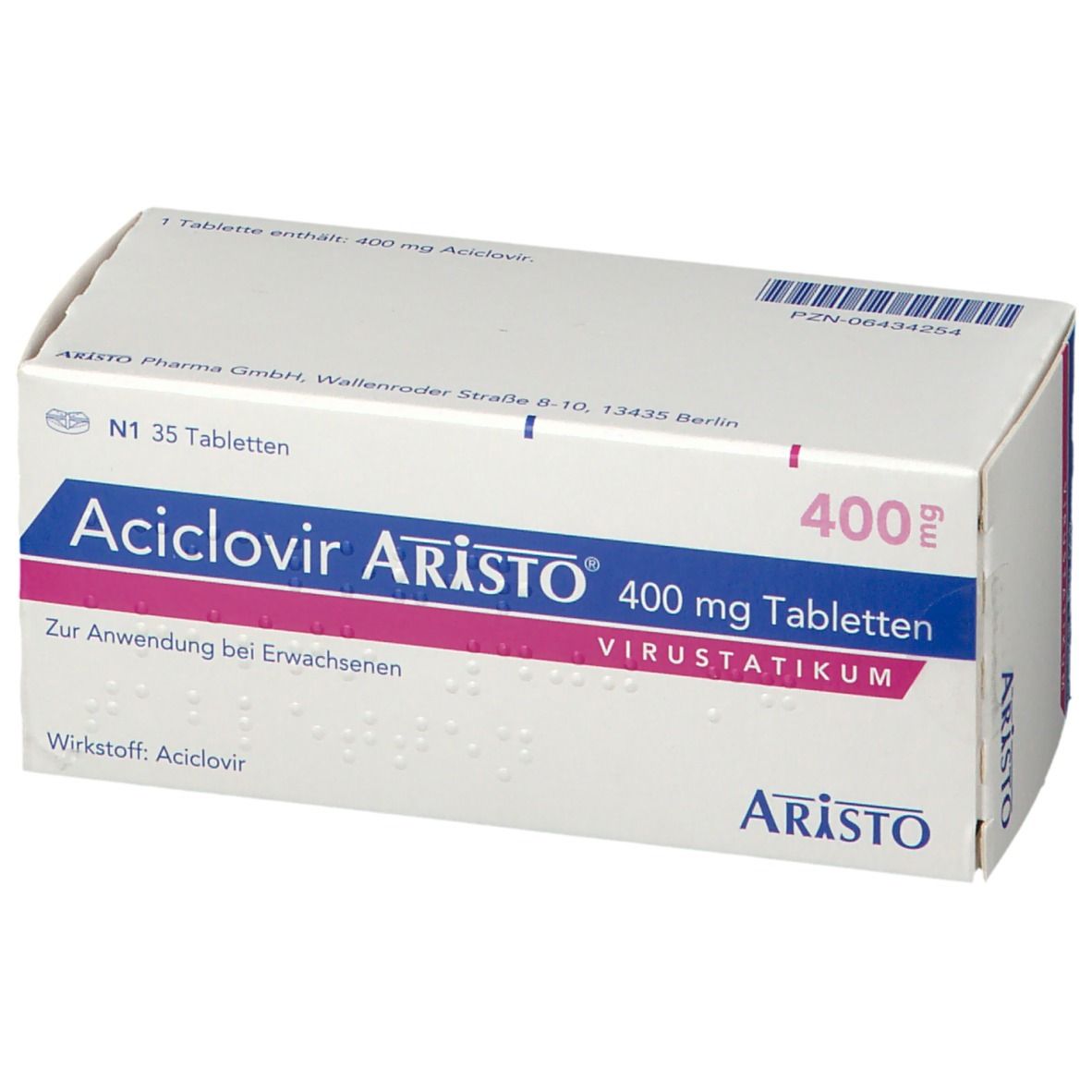 Aciclovir aristo 400 mg tabletten