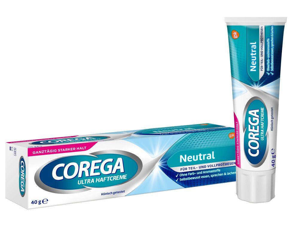 Corega Ultra Haftcreme für Zahnersatz, Neutral
