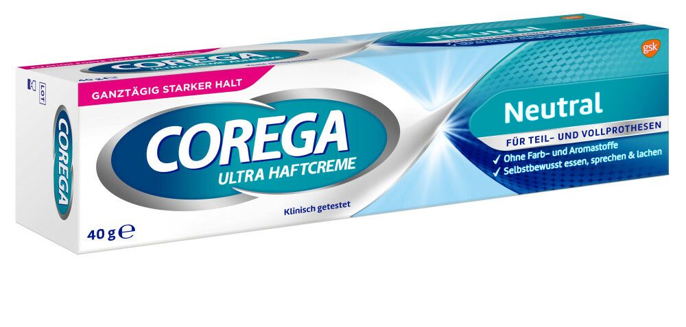 Corega Ultra Haftcreme für Zahnersatz, Neutral