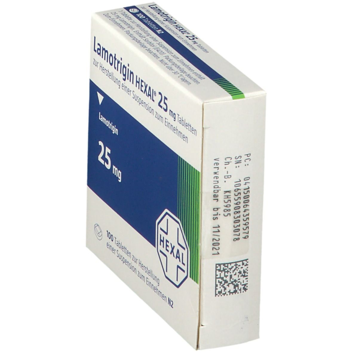 Lamotrigin Hexal 25 mg Tabl.z.Herst.e.Susp.z.Einn. 100 St Tablette zur Herstellung einer Susp. zum Einnehmen