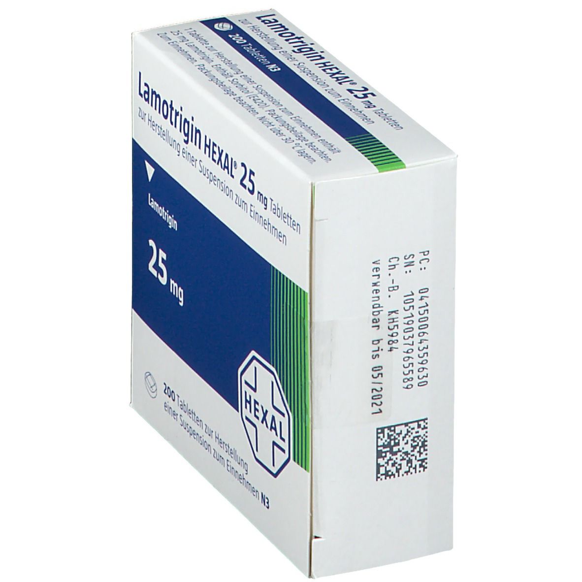 Lamotrigin Hexal 25 mg Tabl.z.Herst.e.Susp.z.Einn. 200 St Tablette zur Herstellung einer Susp. zum Einnehmen