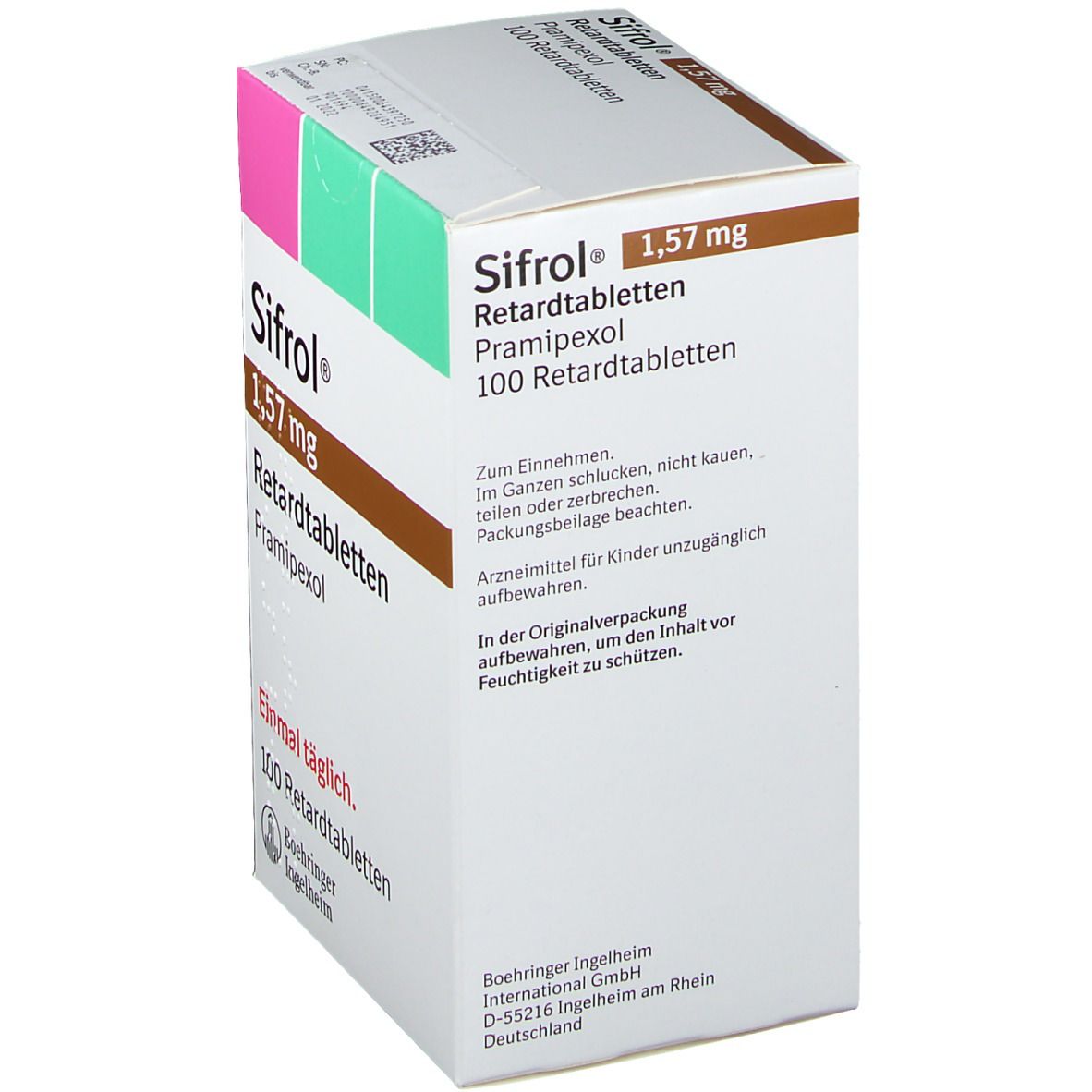 Sifrol 1,57 mg Retardtabletten 100 St Retard-Tabletten